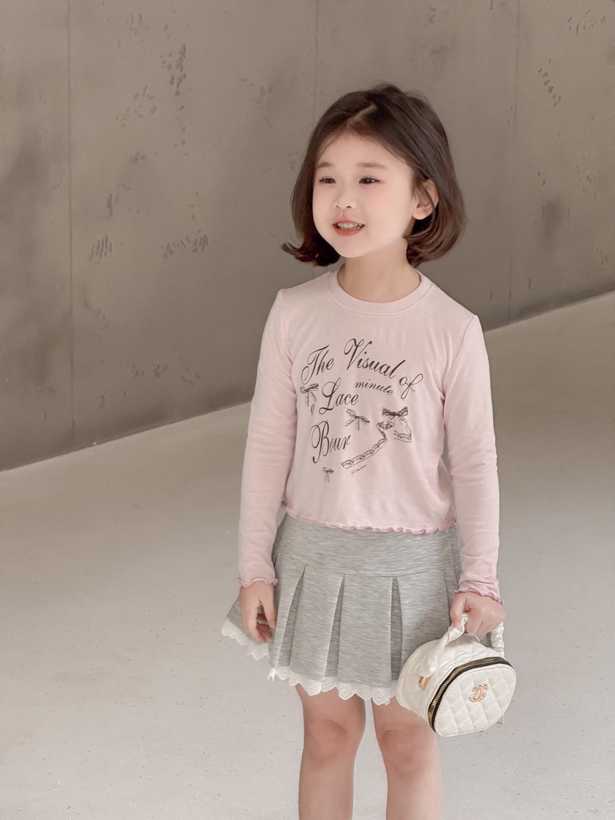 三色甜美木耳邊短版上衣