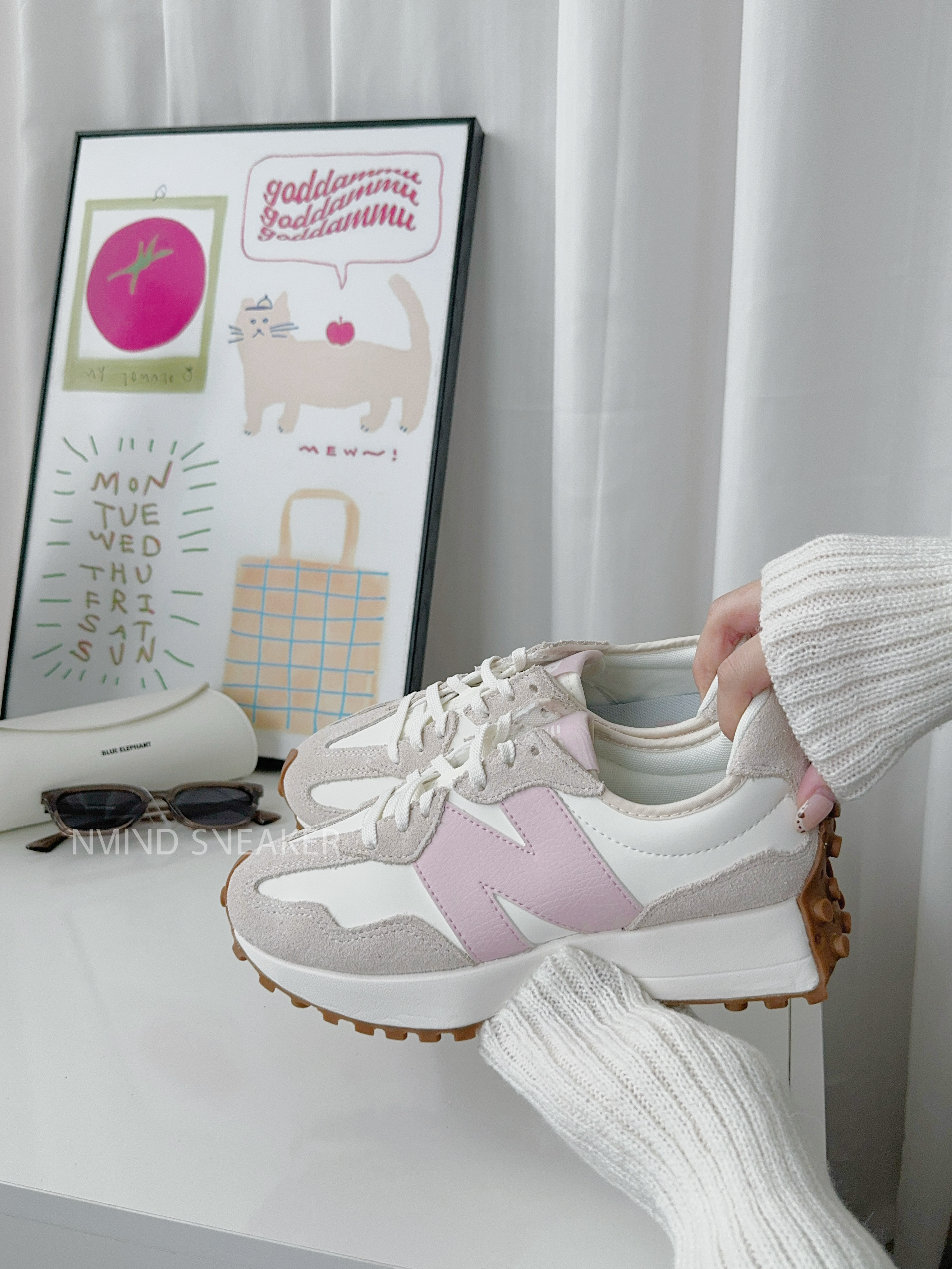 <快速出貨> New Balance 327 櫻花粉