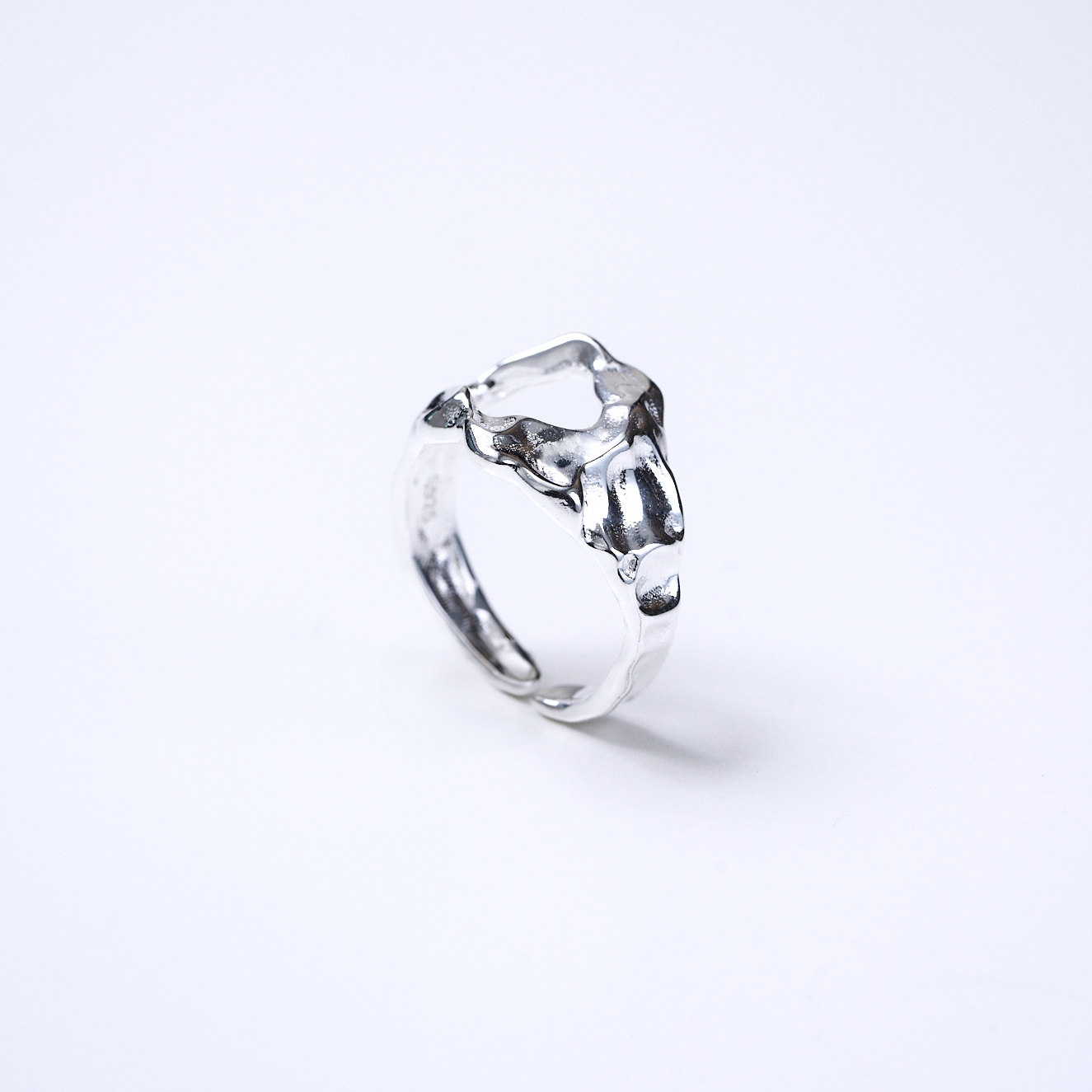 【BLUZ】R-100 不規則微刻戒指