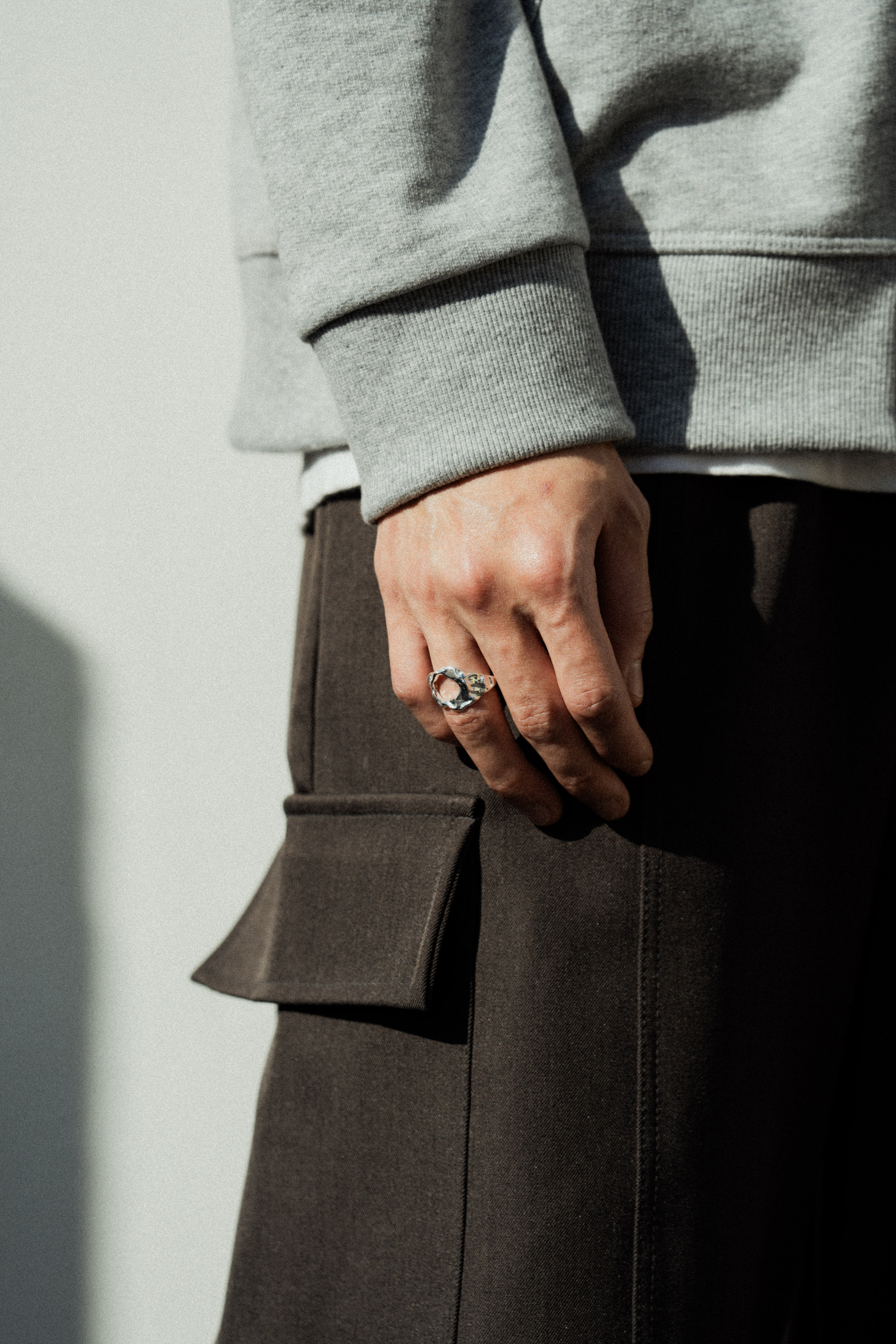 【BLUZ】R-100 不規則微刻戒指