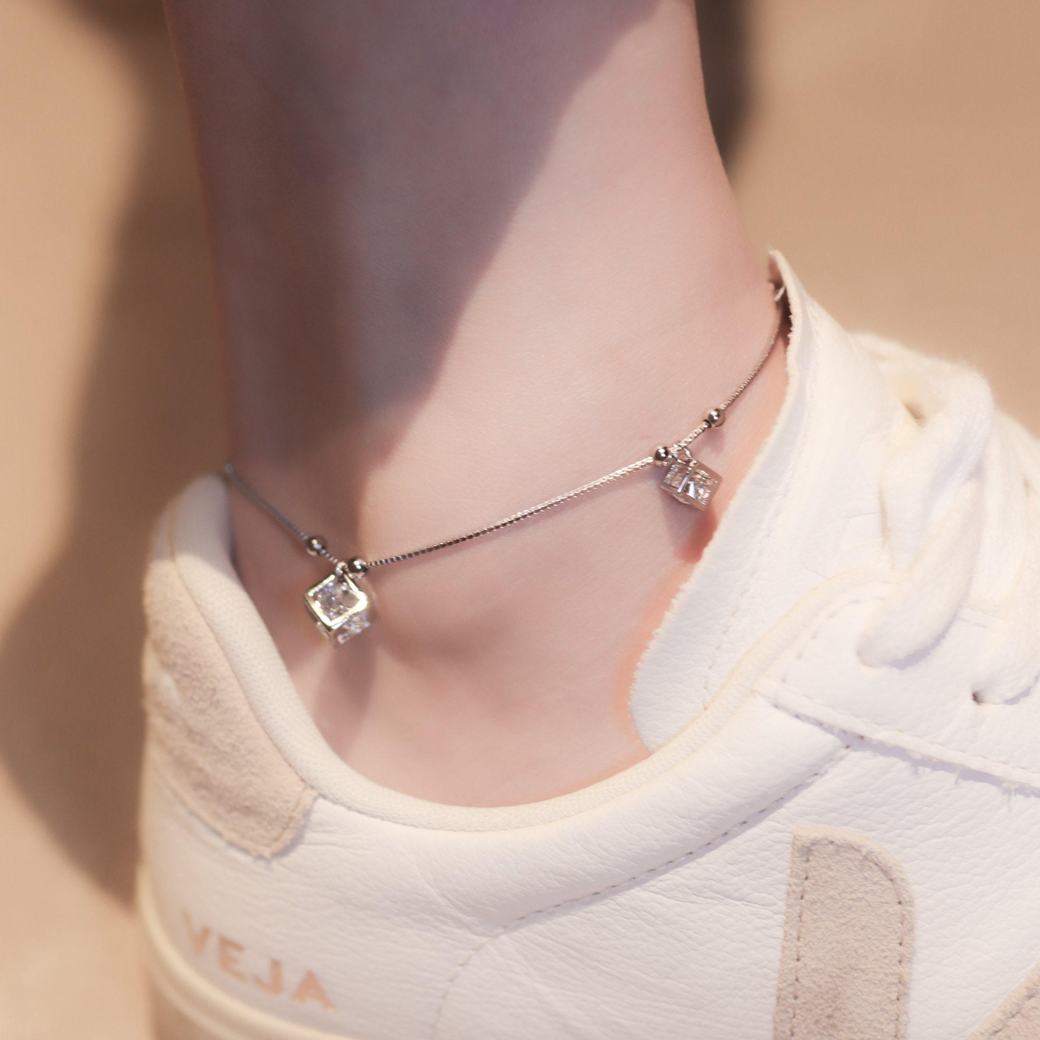 | 925純銀・白金 | 坦白腳鏈 | AN0121 |