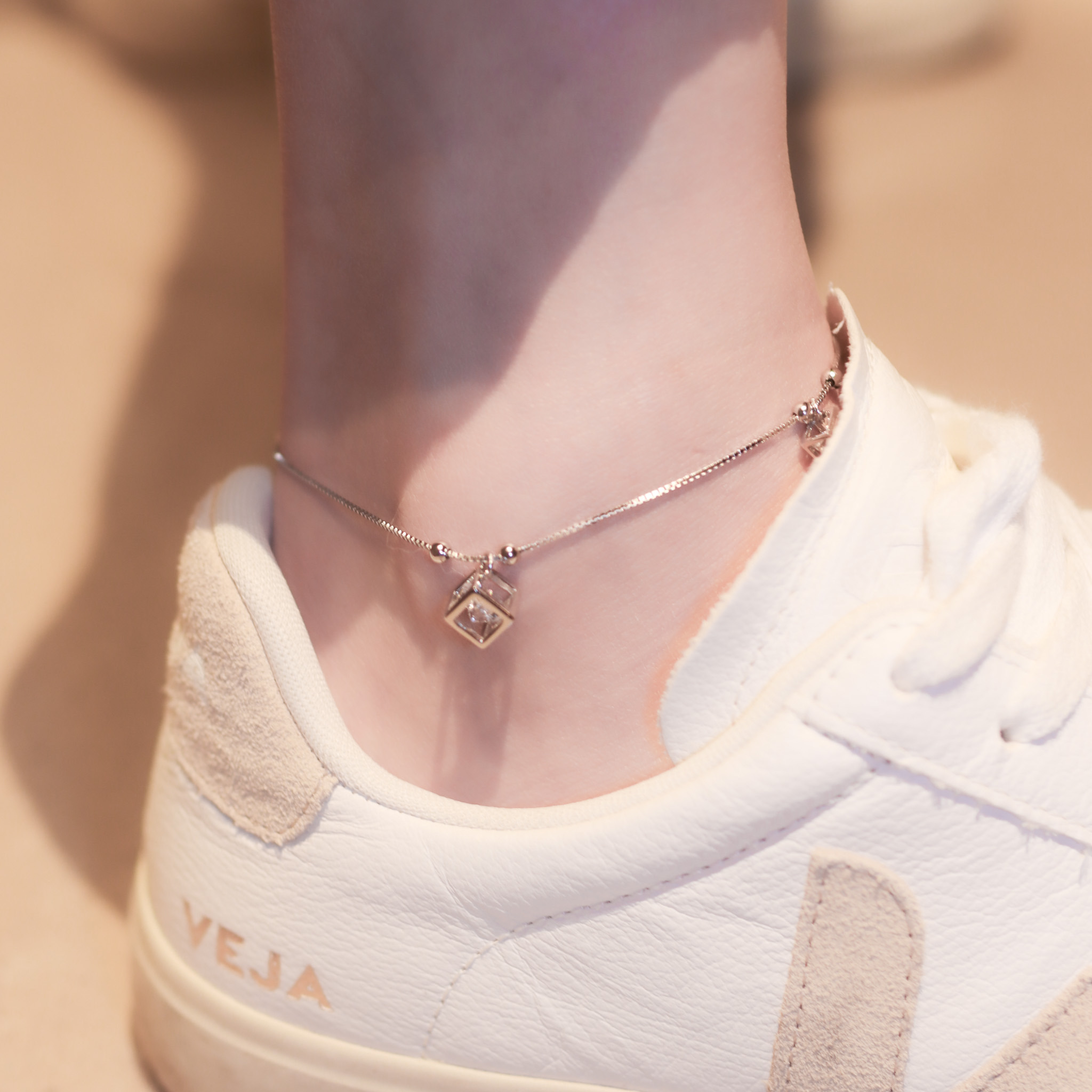 | 925純銀・白金 | 坦白腳鏈 | AN0121 |