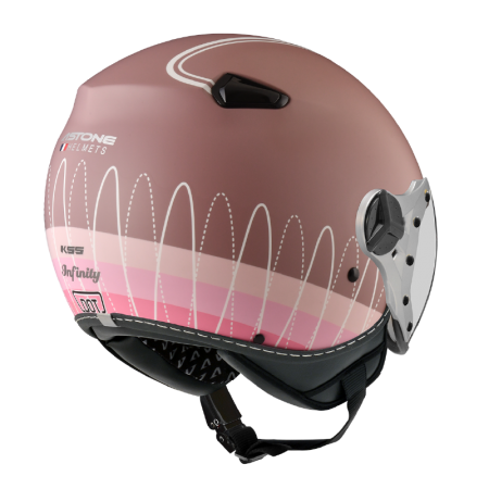 ASTONE KSS 平櫻粉 DD99粉紅 彩繪 內墨片 3/4帽款 飛行員帽款