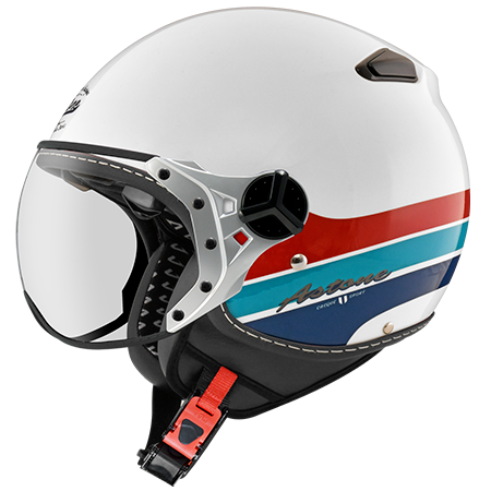 ASTONE KSS 白 DD95 藍 彩繪 內墨片 3/4帽款 飛行員帽款