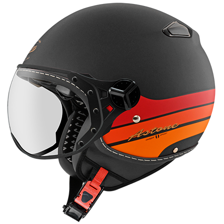 ASTONE KSS 平光黑 DD95 紅 彩繪 內墨片 3/4帽款 飛行員帽款