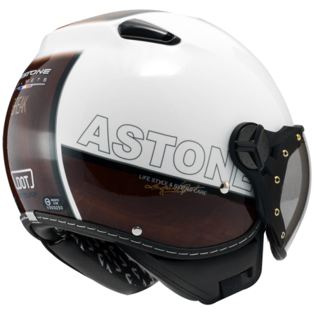 ASTONE KSS 白 DD70黑 彩繪 內墨片 3/4帽款 飛行員帽款