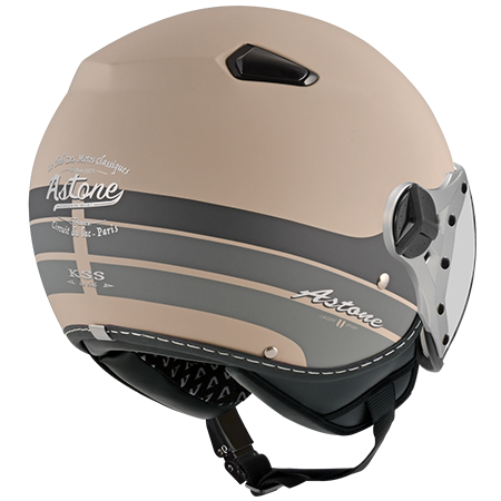 ASTONE KSS 平卡其 DD95 灰 彩繪 內墨片 3/4帽款 飛行員帽款