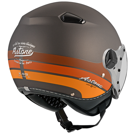 ASTONE KSS 平光黑銀 DD95 咖啡 彩繪 內墨片 3/4帽款 飛行員帽款