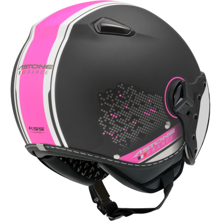 ASTONE KSS 平光黑 DD88 桃紅 彩繪 內墨片 3/4帽款 飛行員帽款