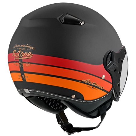 ASTONE KSS 平光黑 DD95 紅 彩繪 內墨片 3/4帽款 飛行員帽款