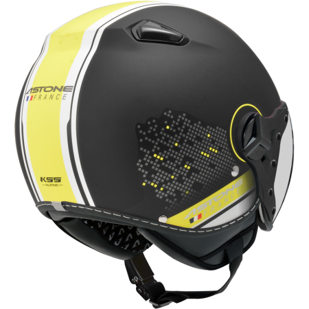 ASTONE KSS 平光黑 DD88 螢光黃 彩繪 內墨片 3/4帽款 飛行員帽款