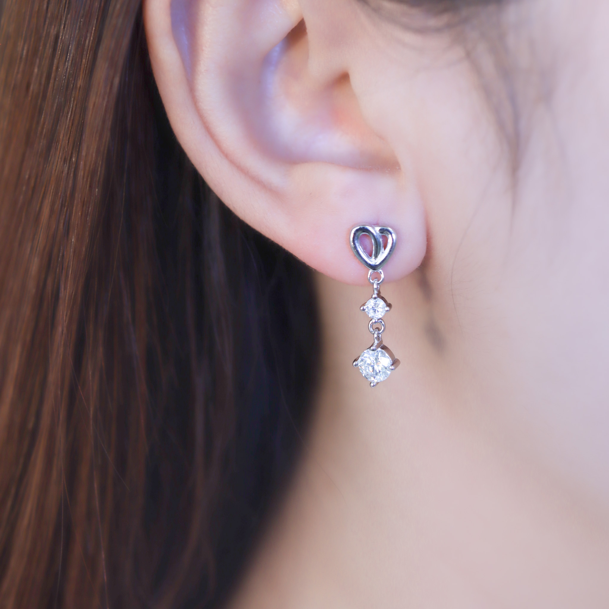 | 925純銀・莫桑石 | 無盡愛意耳環 | EA0900 |