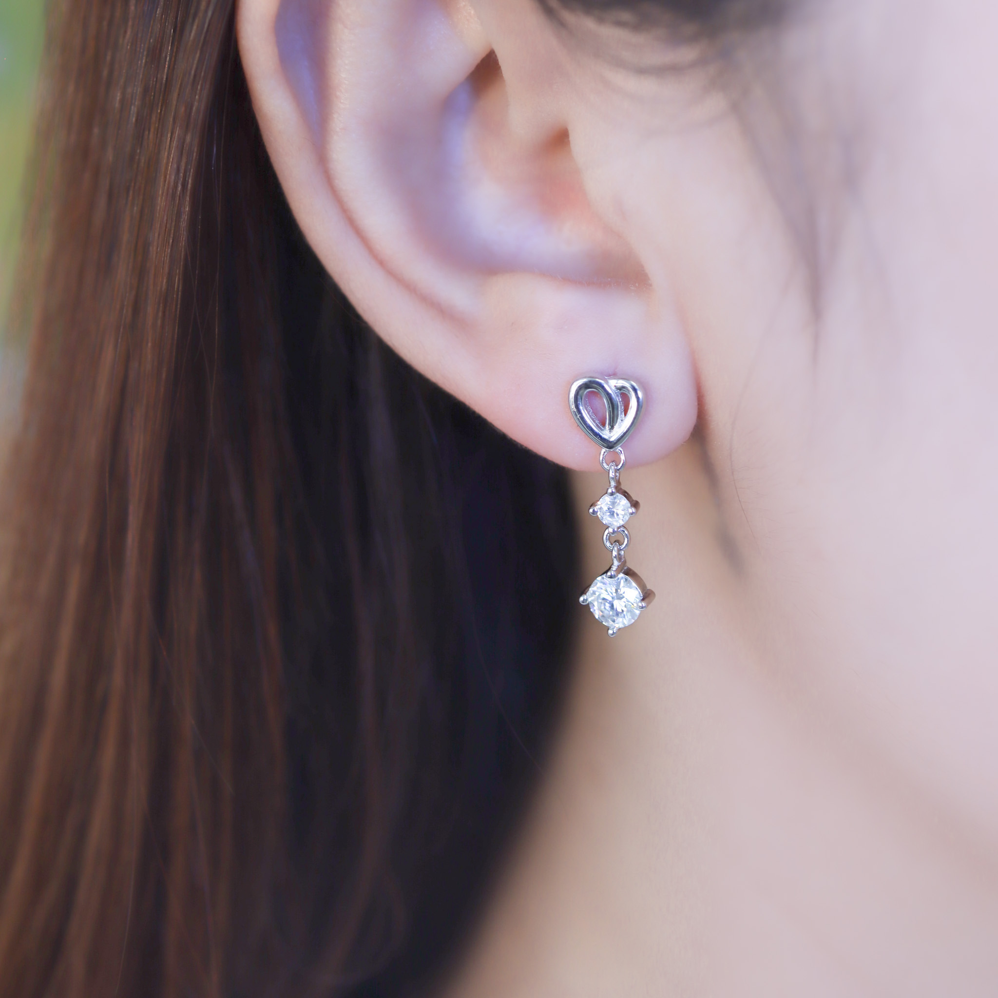 | 925純銀・莫桑石 | 無盡愛意耳環 | EA0900 |