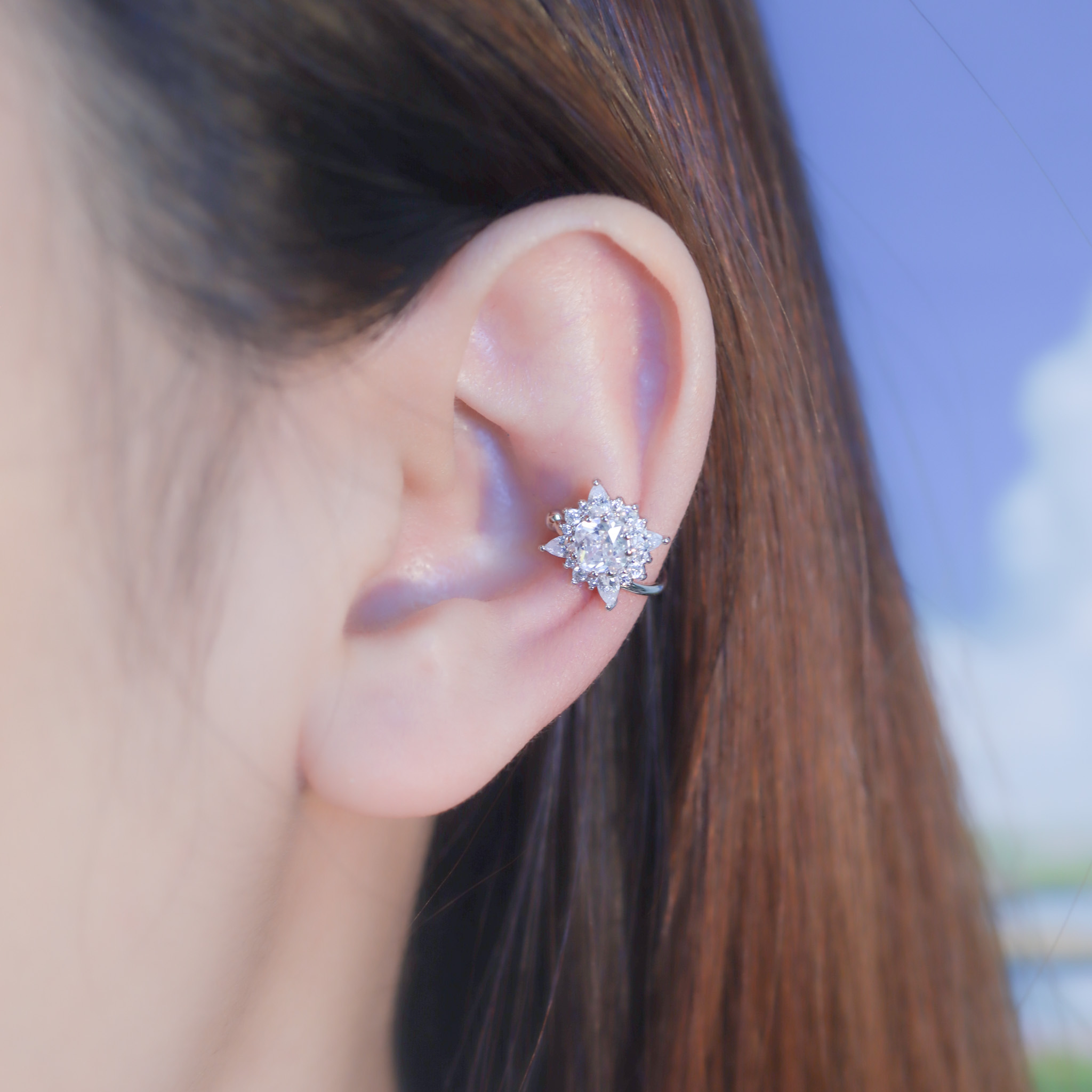 | 925純銀・白金 | 沁星閃爍耳夾 | EA0895 |