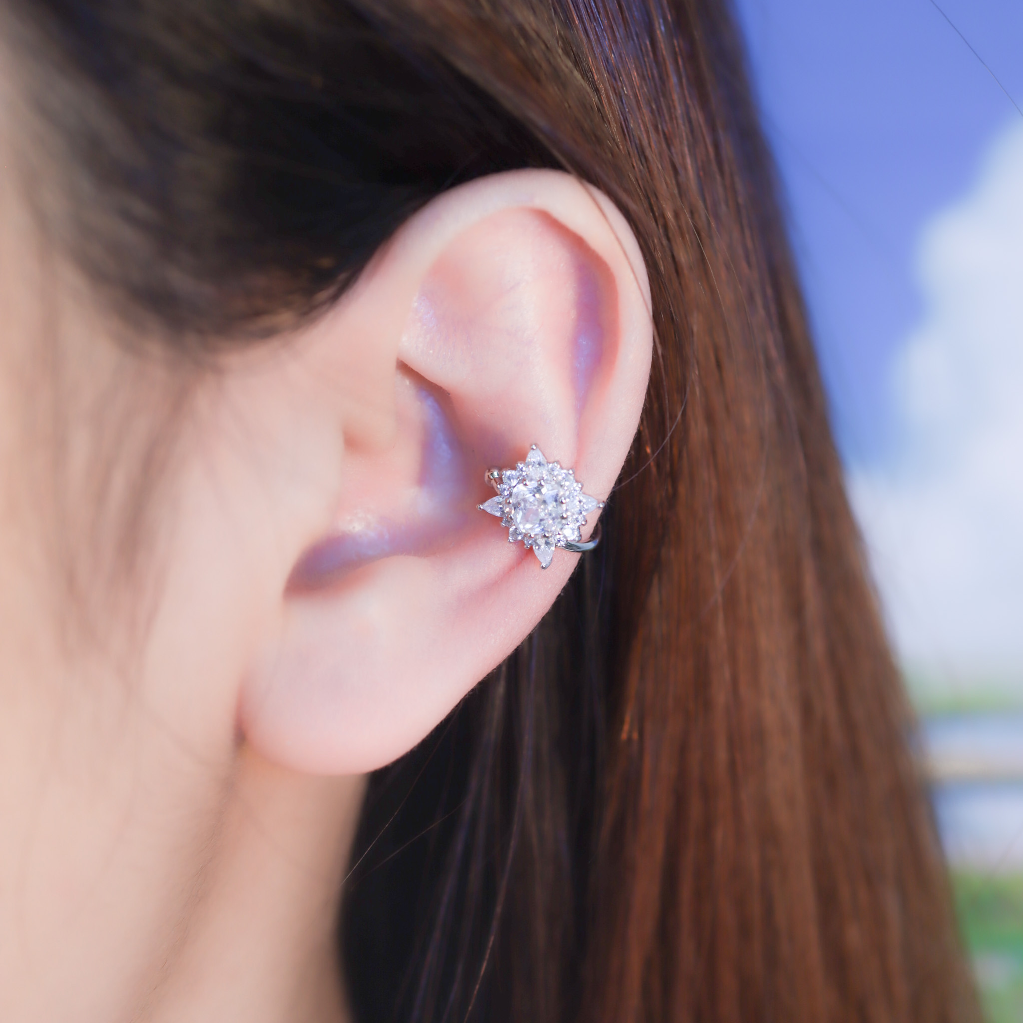 | 925純銀・白金 | 沁星閃爍耳夾 | EA0895 |