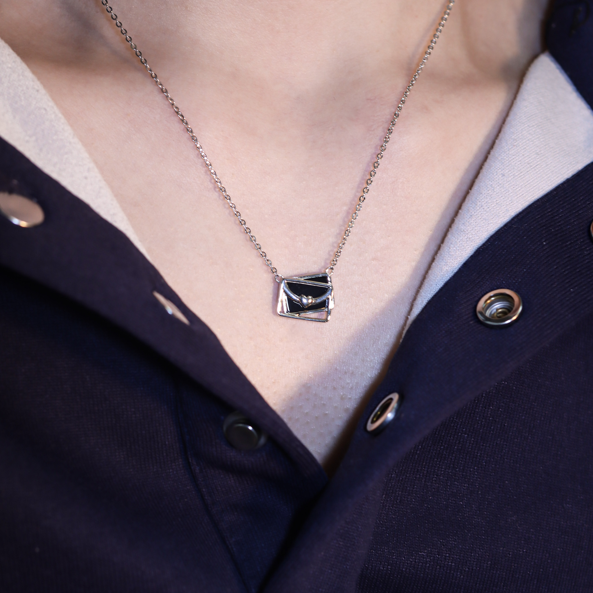 | 925純銀・厚鍍白金 | 給彼此的情書情侶項鍊 (男款/女款) | NE1300 |