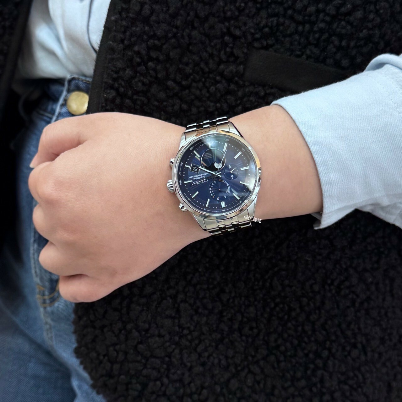 【CITIZEN 星辰】GENT'S系列 曜月計時月相電波錶男錶BY1030-50L 42mm現代鐘錶