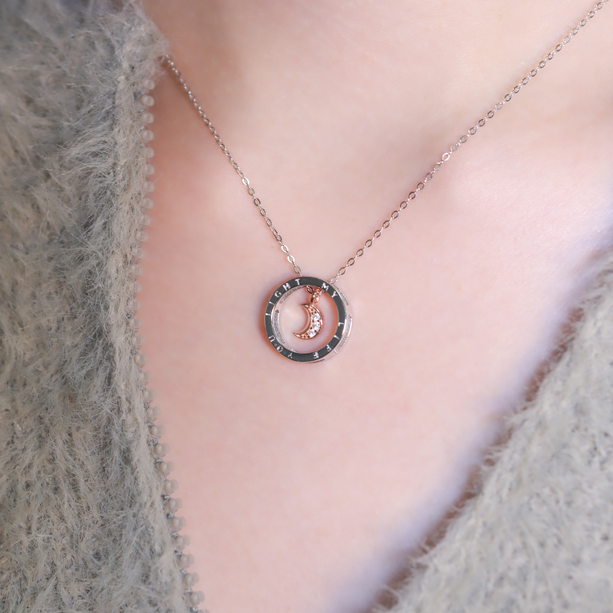 | 925純銀・白金・ 玫瑰金 | 朝暮真心話情侶項鍊 (男款/女款) | NE1305 |