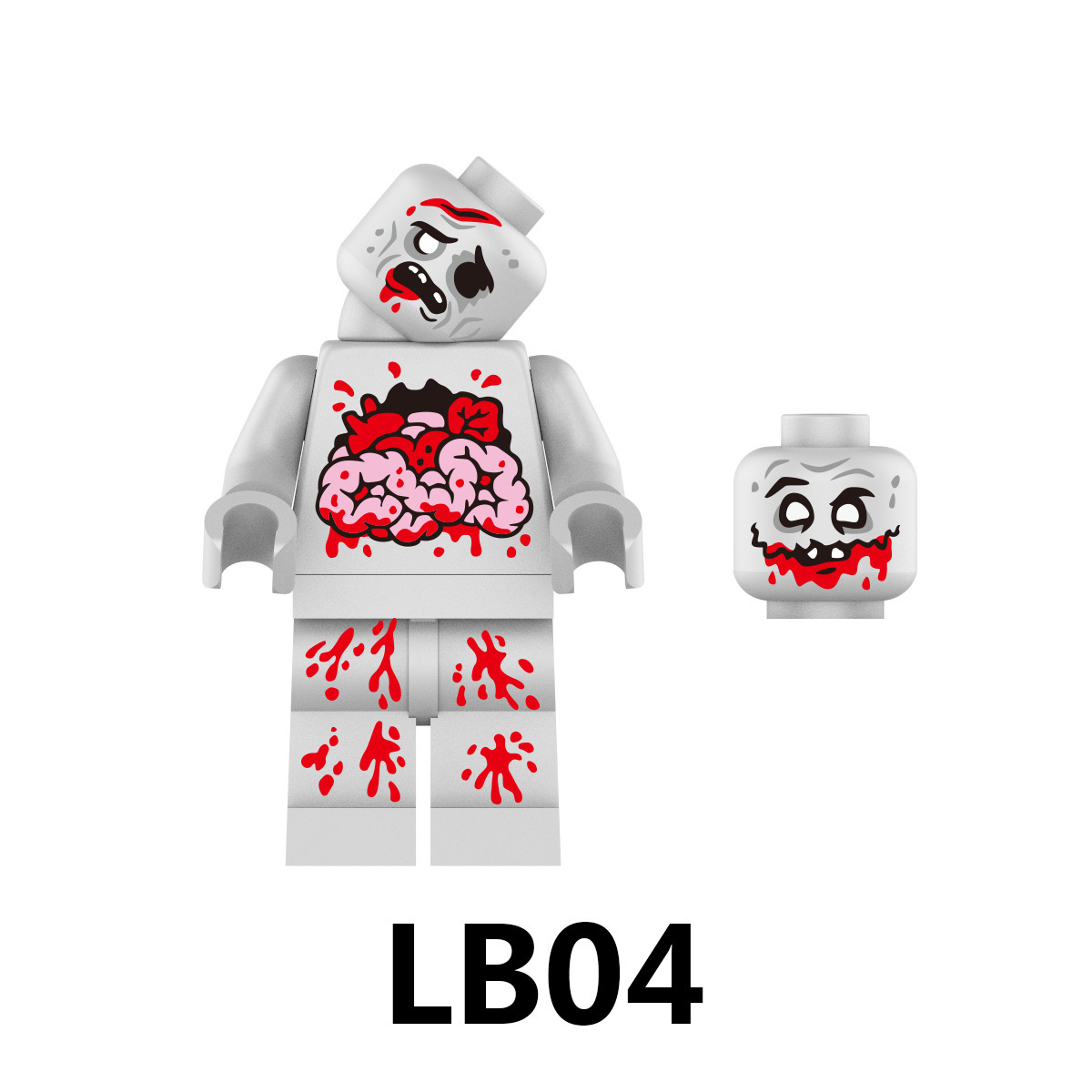 Zombie Custom Minifigures Minifigs Fit Lego LB04