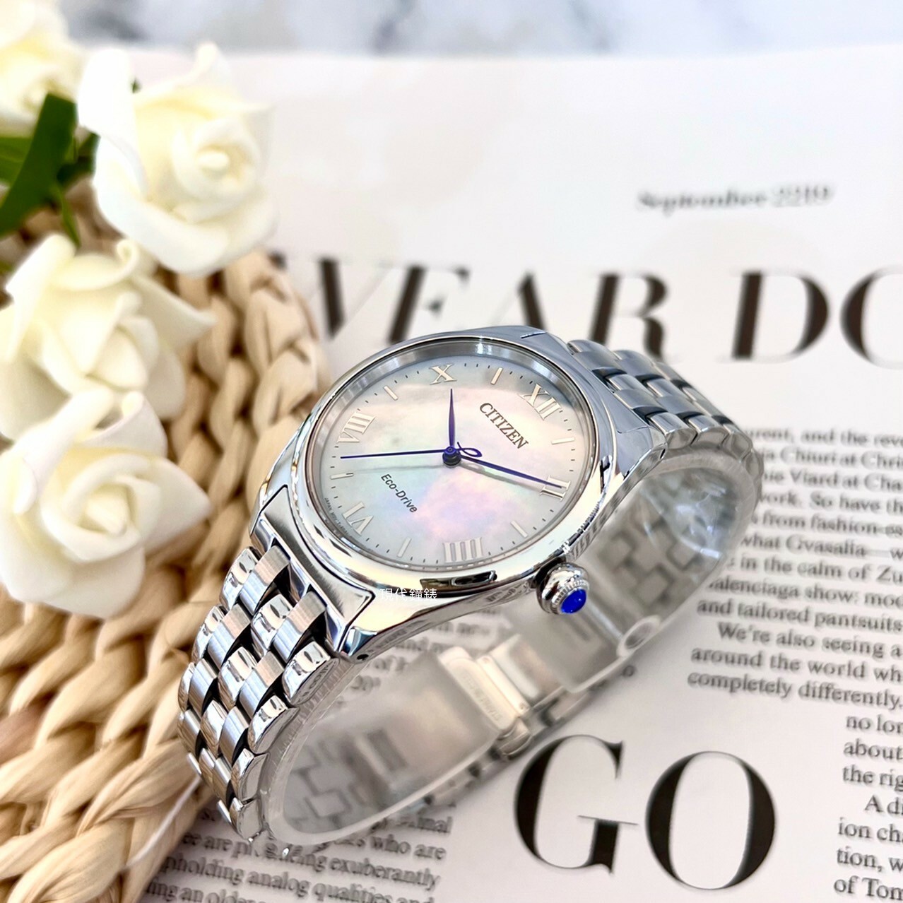 【CITIZEN 星辰】L系列  光動能典雅羅馬時尚腕錶EM1140-80D 33mm 現代鐘錶