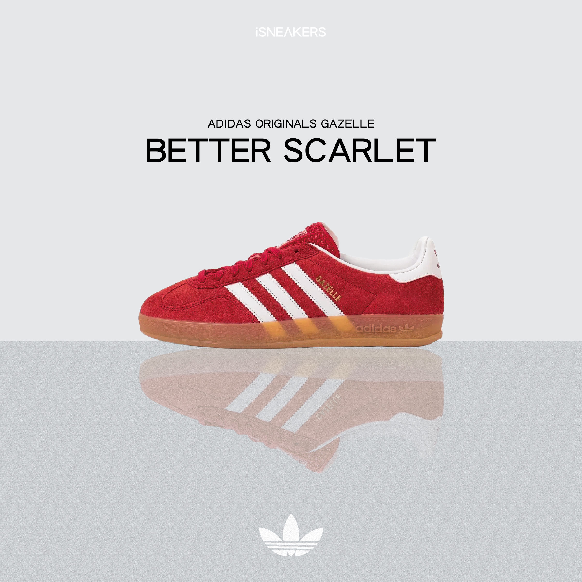 iSNEAKERS｜adidas Gazelle Indoor "Better Scarlet" 正紅 JI2063
