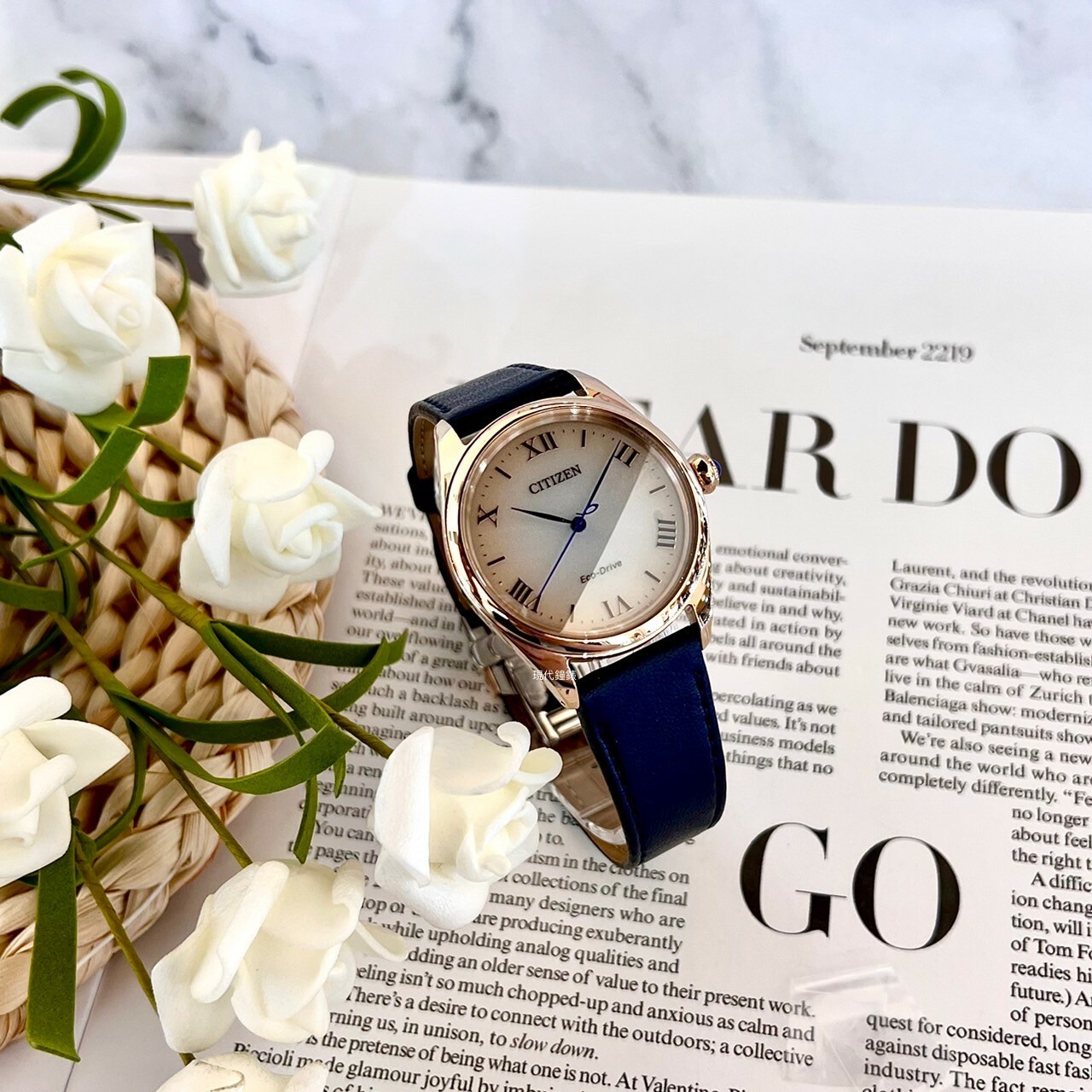 【CITIZEN 星辰】L系列 光動能典雅羅馬時尚腕錶 EM1143-14Z 33mm 現代鐘錶