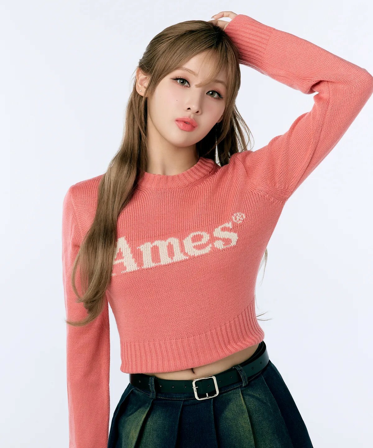 [UNISEX] AMES - BASIC PULLOVER KNIT (PINK)