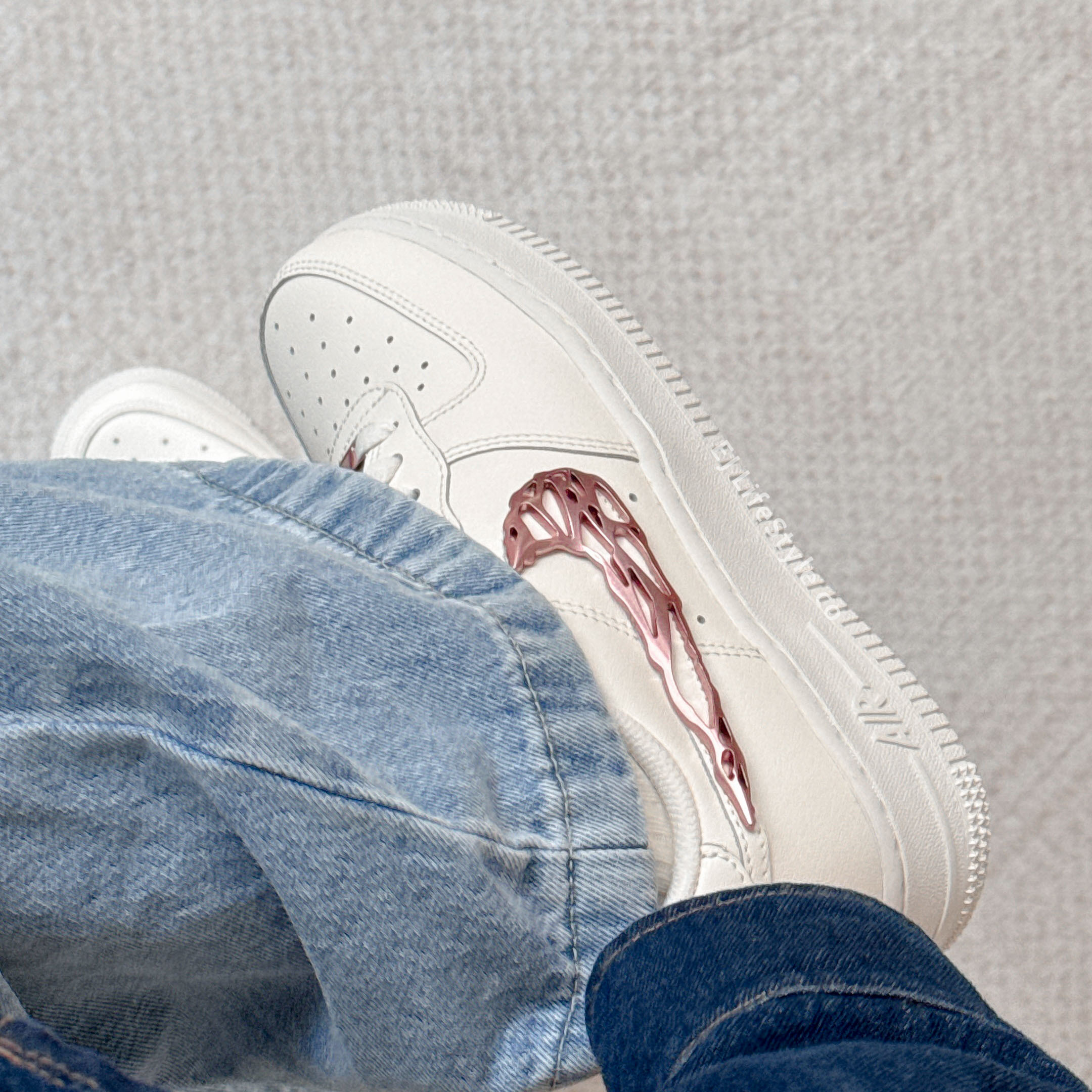 NIKE AIR FORCE 1 AF1 液態金屬 玫瑰金 粉金 溶解金屬 Y2K 玫瑰粉 白色 女鞋 IF1686-161 / 預購