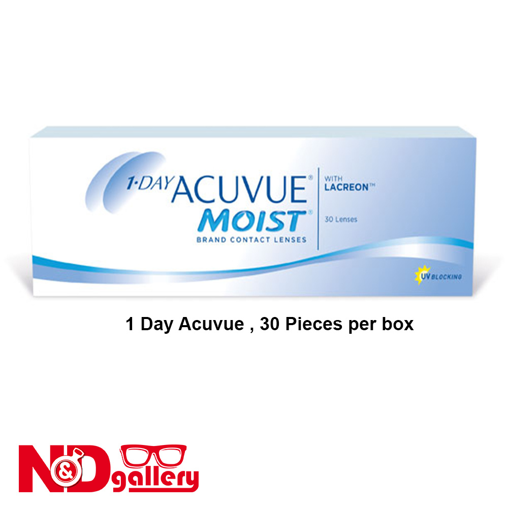 1-DAY ACUVUE® MOIST 30pcs/Box Daily clear Contact Lens (-0.50 to -12.00) (+0.50 to +6.00)