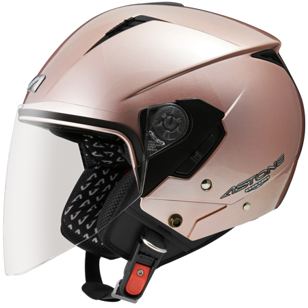 ASTONE RST 玫瑰金 素色 內墨片 3/4罩式帽款