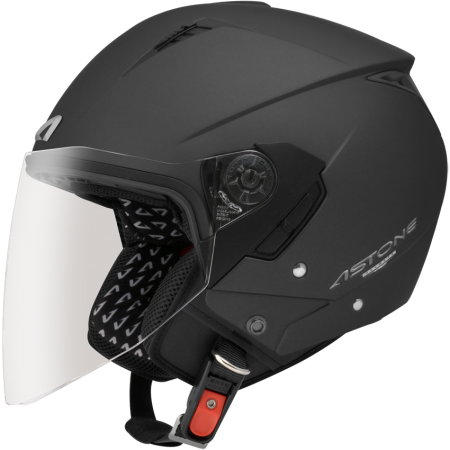 ASTONE RST 平光黑 素色 內墨片 3/4罩式帽款