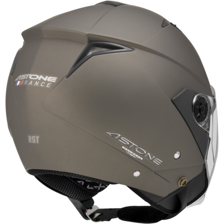 ASTONE RST 平光黑銀 素色 內墨片 3/4罩式帽款