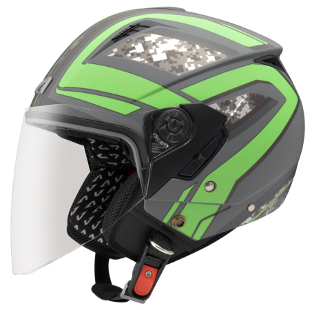 ASTONE RST 平光深灰 AQ6綠 彩繪 內墨片 3/4罩式帽款