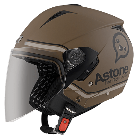 ASTONE RST 平咖啡拿鐵 AQ11 卡其 彩繪 內墨片 3/4罩式帽款