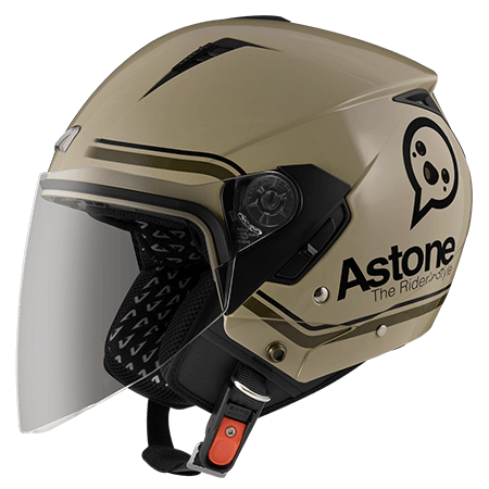 ASTONE RST 卡其 AQ11 綠 彩繪 內墨片 3/4罩式帽款