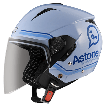 ASTONE RST 淺紫藍 AQ11 藍 彩繪 內墨片 3/4罩式帽款