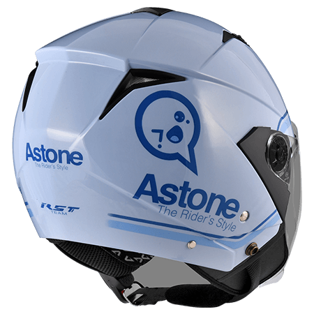 ASTONE RST 淺紫藍 AQ11 藍 彩繪 內墨片 3/4罩式帽款