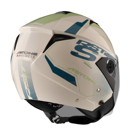 ASTONE RST AQ13 灰 彩繪 內墨片 3/4罩式帽款