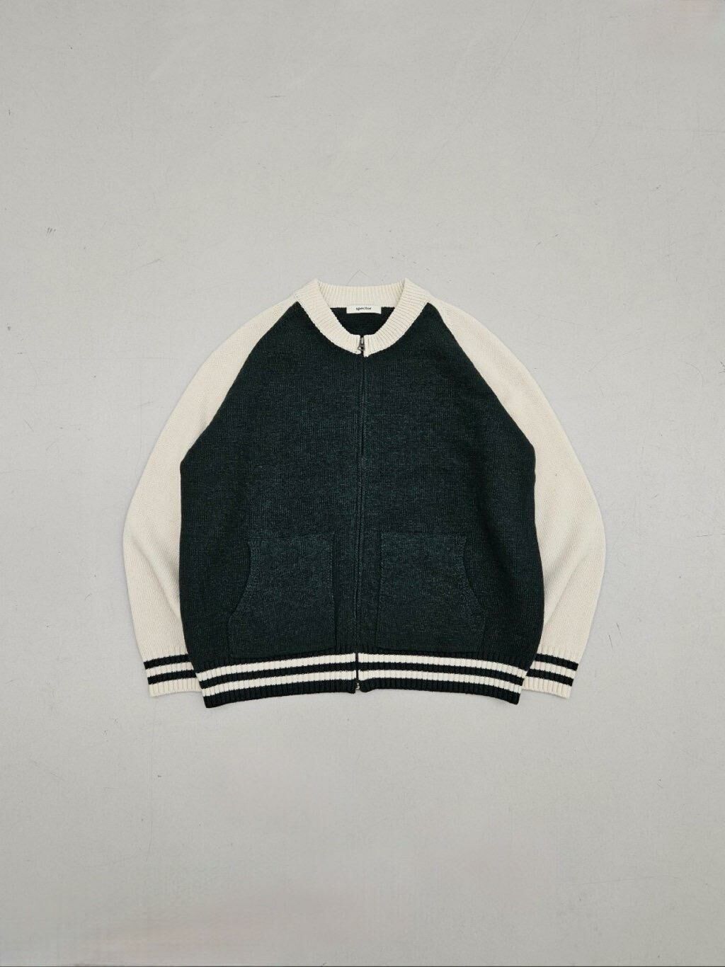 拼色拉鍊針織外套 SPECTOR-114JK