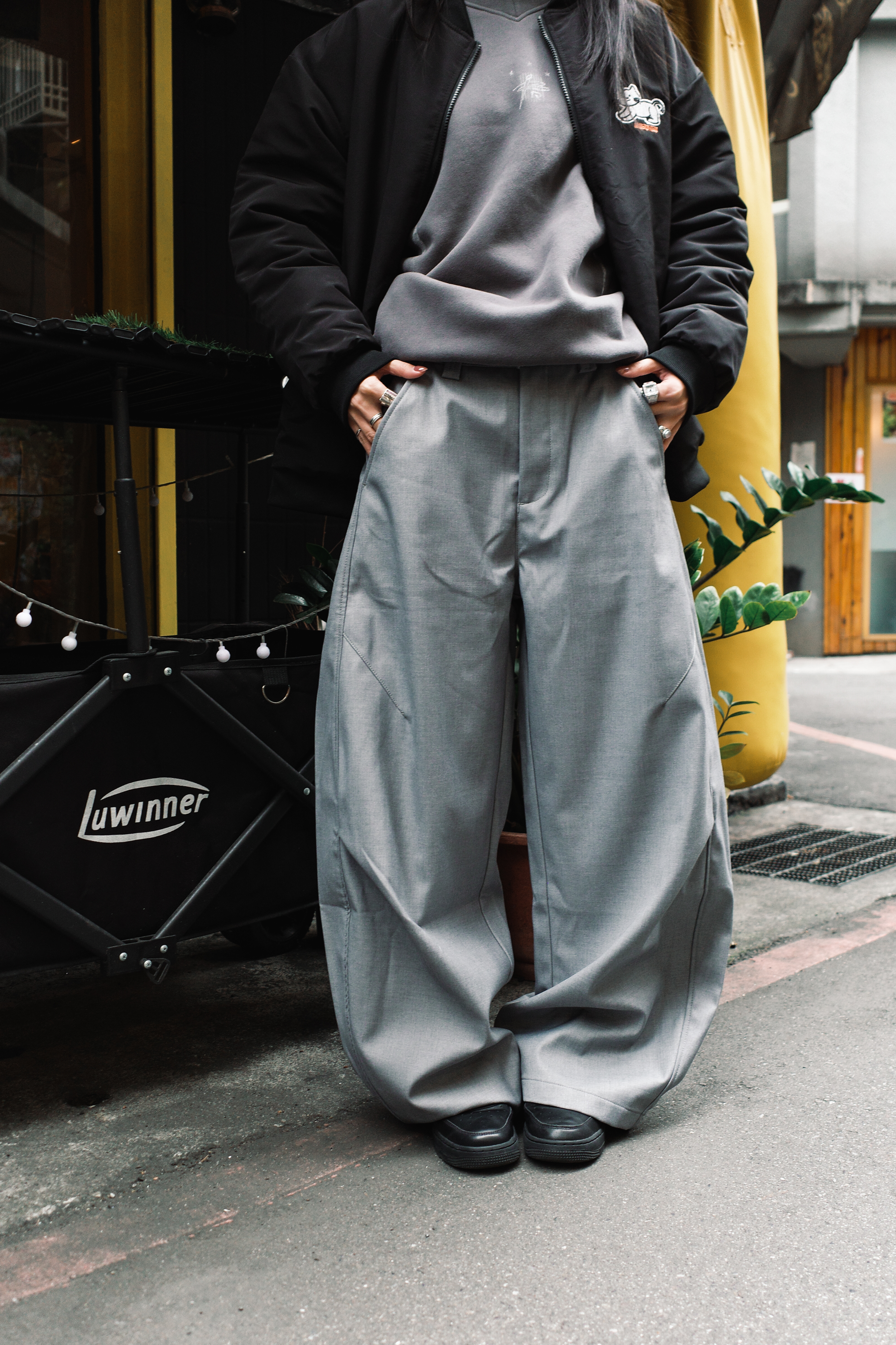 『Always_Good』打摺 彎刀 闊腿 西裝 長褲