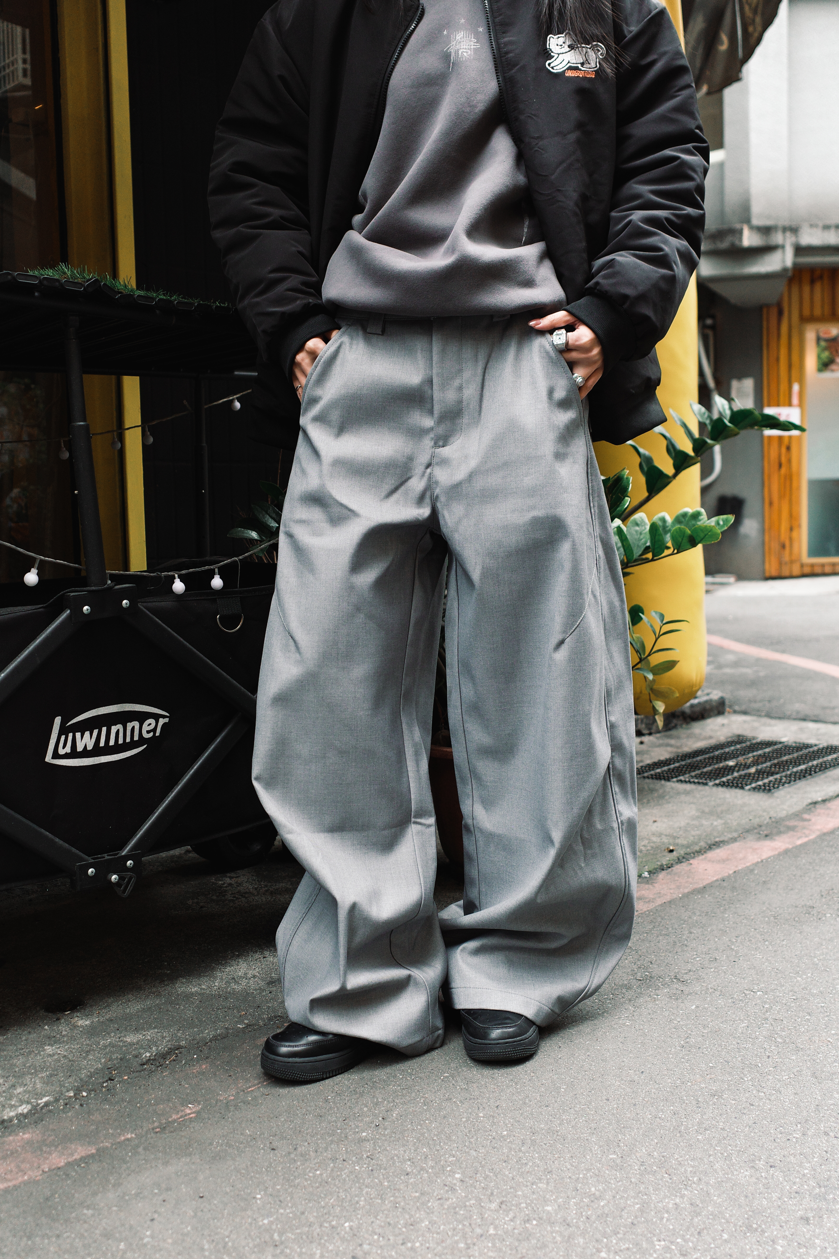 『Always_Good』打摺 彎刀 闊腿 西裝 長褲