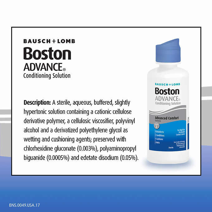 BAUSCH & LOMB BOSTON ADVANCE COMFORT FORMULA CONDITIONING SOLUTION 120ml . Expired 2025/08