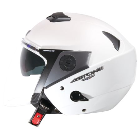 ASTONE RS 亮白 素色 內墨片 3/4罩式帽款