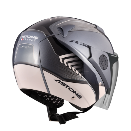ASTONE RS 新灰 T65 米白 彩繪 內墨片 3/4罩式帽款
