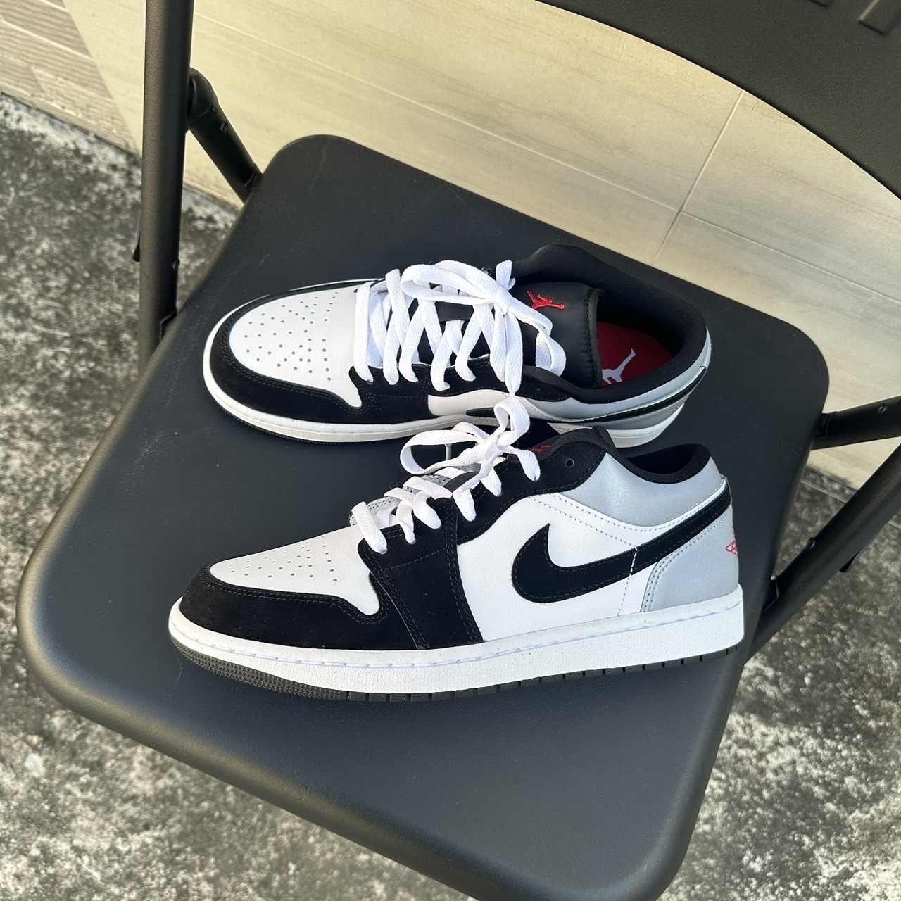 【APAIR】現貨 NIKE AIR JORDAN 1 LOW 煙灰 2.0 後跟反光 男鞋 HF3148-106