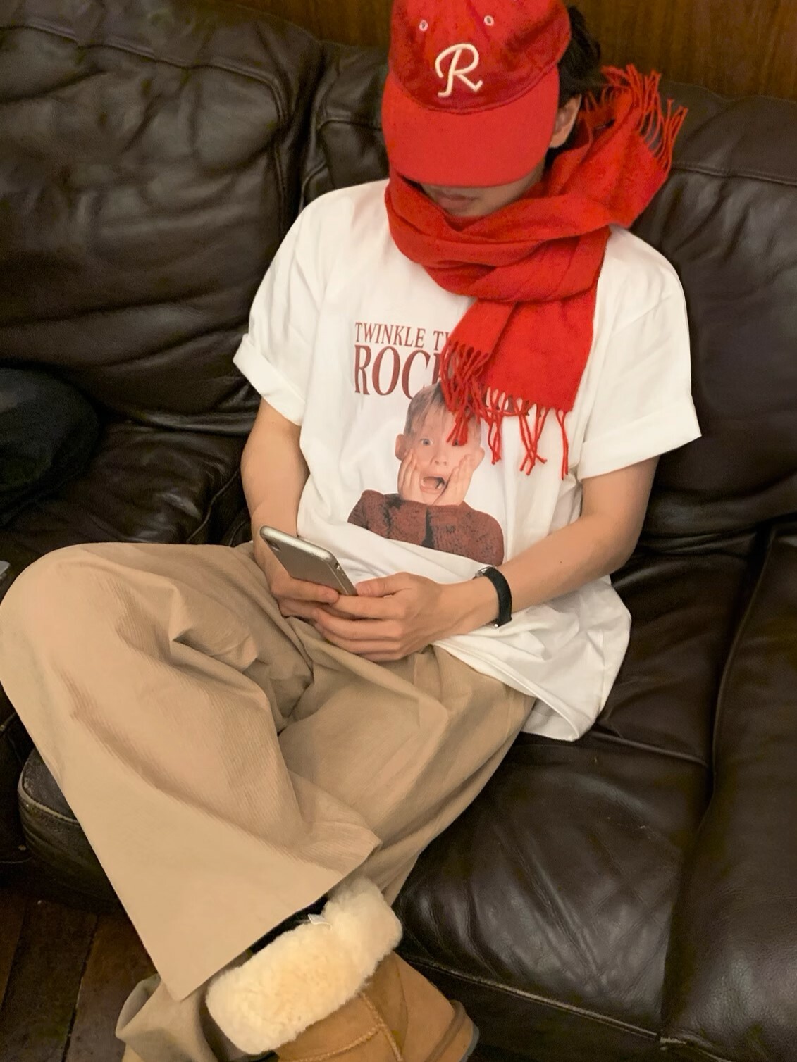 SIMPLEACTION 美式復古homealone短袖上衣