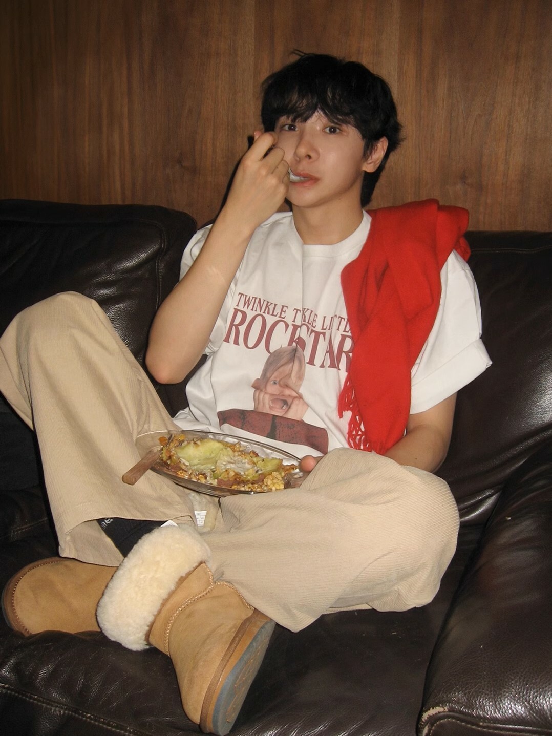 SIMPLEACTION 美式復古homealone短袖上衣