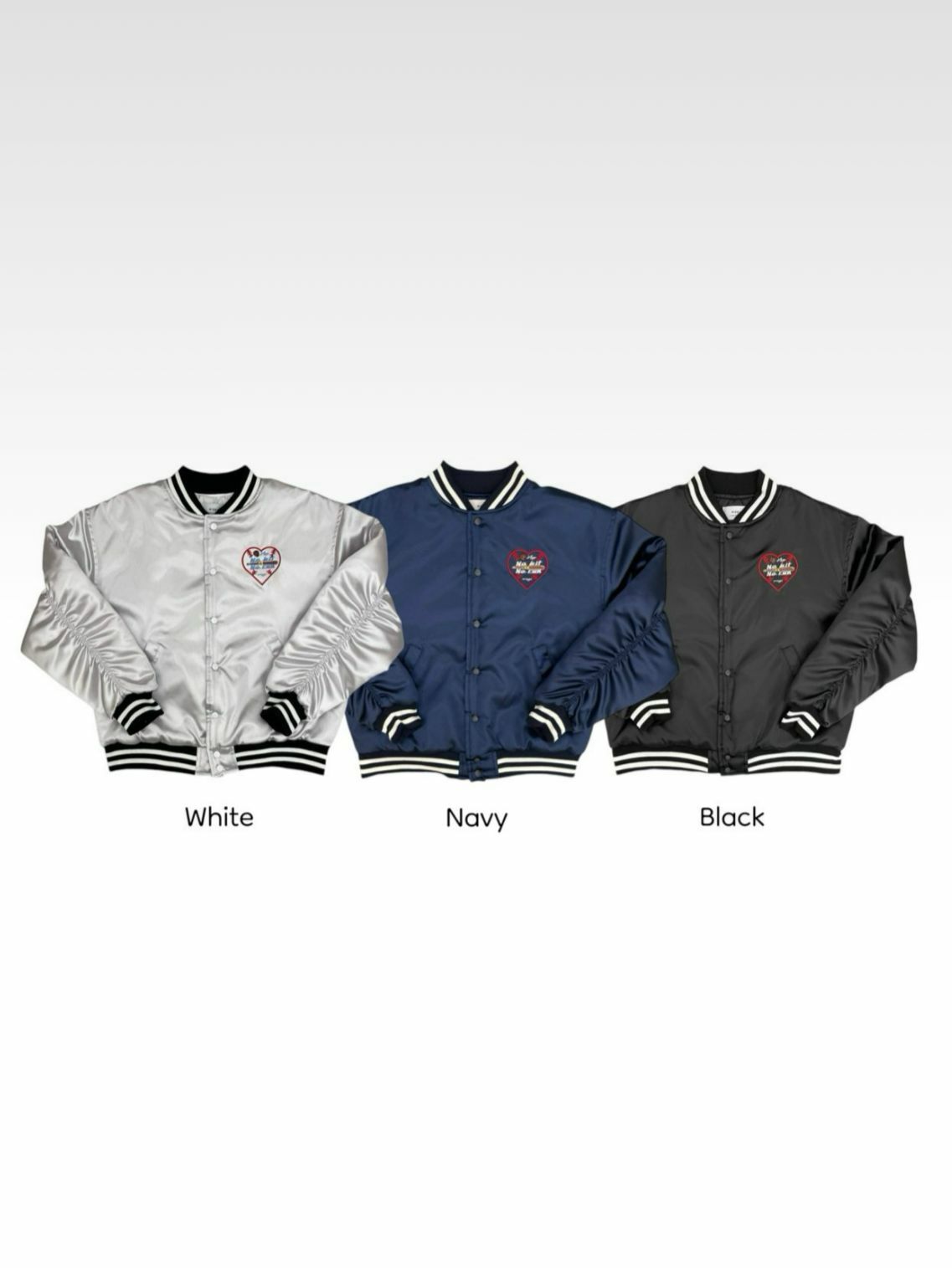 英文字圖案棒球褸(夾棉) EASY-050JK