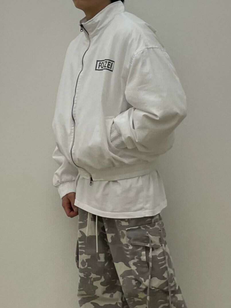 企領英文字圖案拉鍊外套(夾棉) EASY-051JK