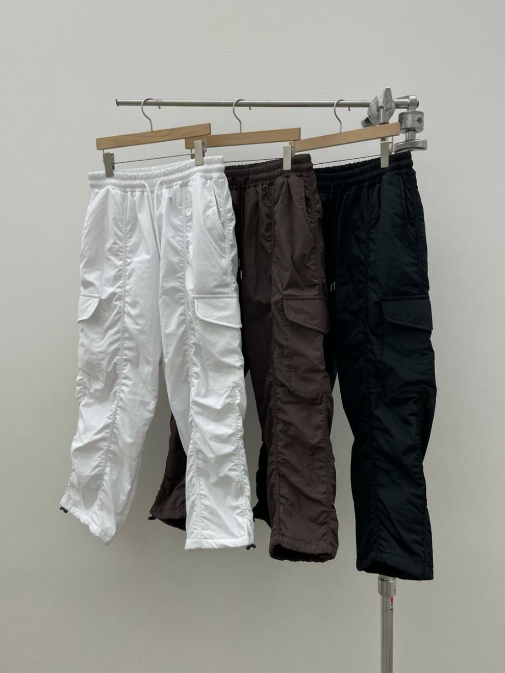 淨色可束腳工裝鬆身褲 EASY-057P